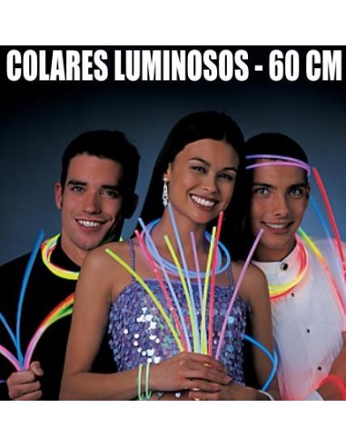 50 COLARES LUMINOSOS 60CM PARA FESTAS | Virtualvantagem |