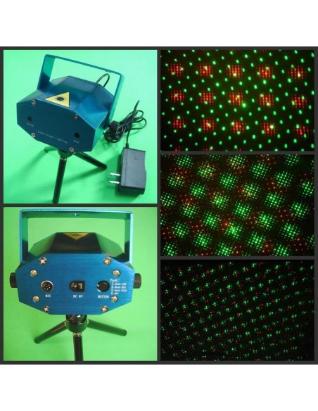 PROJECTOR LASER  VERDE E VERMELHO  COM ACTIVAÇÃO DE SOM | Virtualvantagem | VRT.008.00006