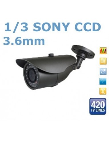 CAMERA VIGILANCIA  IR 24 LEDS 3.6 MM | Virtualvantagem |