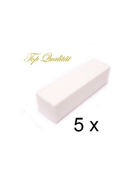 5 BLOCO BUFFERS  100 GRIT  PARA UNHAS | Virtualvantagem | VRT.003.00046