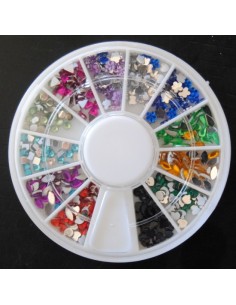 RODA  DE DECORAÇÕES CRISTAIS CORES 12 DIFERENTES | Virtualvantagem |