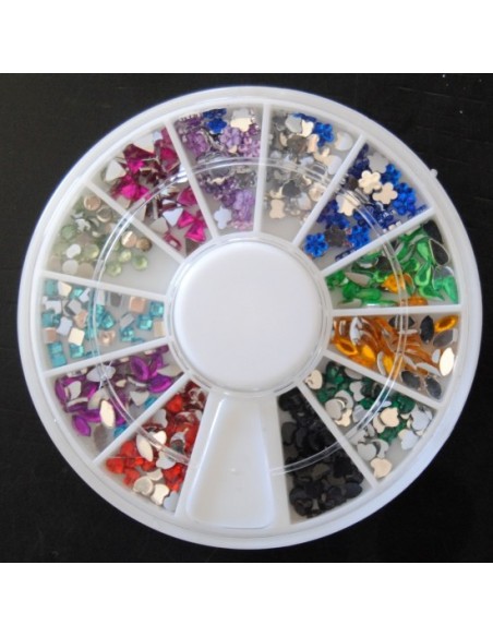 RODA  DE DECORAÇÕES CRISTAIS CORES 12 DIFERENTES | Virtualvantagem |