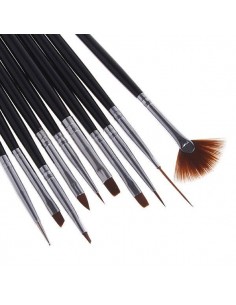 PINCEIS NAIL ART 10 PINCEIS | Virtualvantagem |