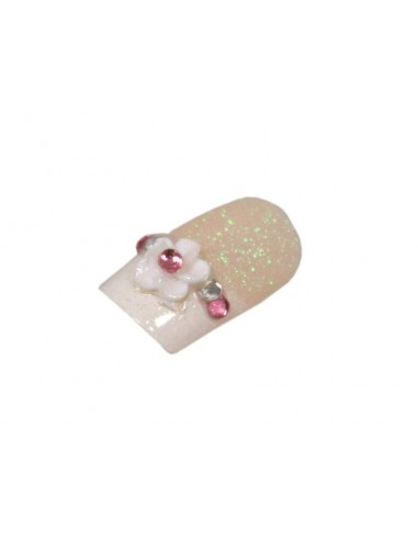 12 UNHAS 3D ROSA GLITTERS  | Virtualvantagem |