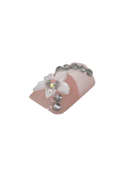12 UNHAS 3D ROSA /BRANCO | Virtualvantagem |