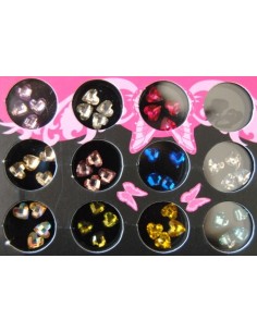 CAIXA 48 CRISTAIS 3 D CORAÇÕES  12 CORES | Virtualvantagem |