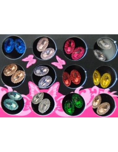 CAIXA 24 CRISTAIS 3 D OVAIS GRANDES 12 CORES | Virtualvantagem |