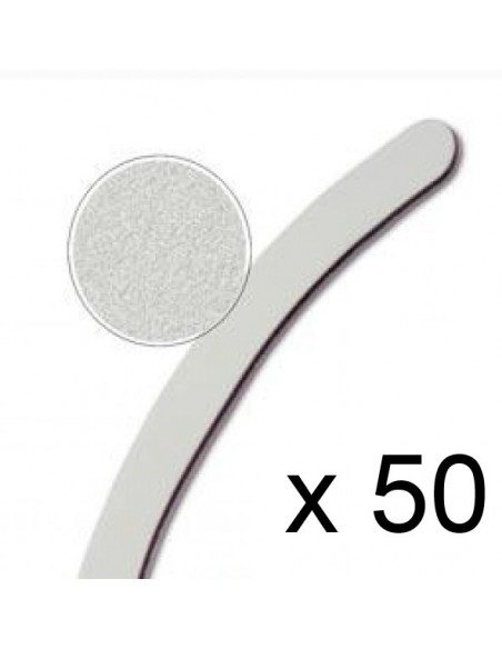 50 LIMAS BRANCAS 100/180  CURVAS PARA UNHAS | Virtualvantagem | VRT.003.00047