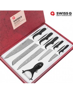 SET 6 FACAS REVESTIMENTO DE PEDRA  SWISS Q | Virtualvantagem | VRT.007.00080