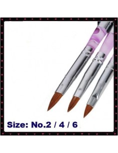 Conjunto de 3 Pinceis Acrilico nº 2-4-6 | Virtualvantagem |