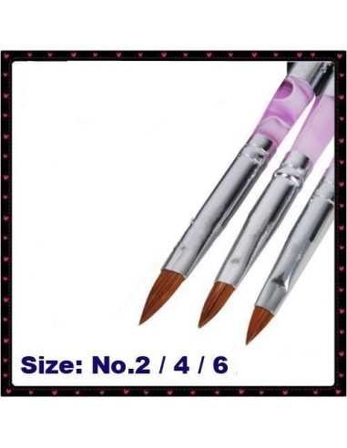 Conjunto de 3 Pinceis Acrilico nº 2-4-6 | Virtualvantagem |