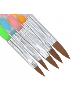 Conjunto de 5 Pinceis Acrilico nº 2-4-6-8-10 | Virtualvantagem | VRT.003.00019