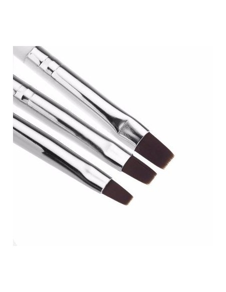 CONJUNTO DE 3 PINCEIS PARA UNHAS Nº 4-6-8 | Virtualvantagem | VRT.003.00020
