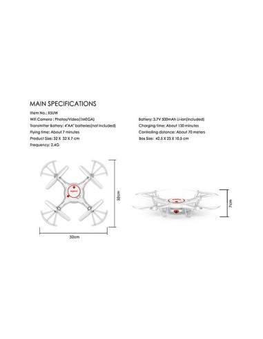 DRONE SYMA X5UC 2.4G - 4 CANAIS COM GYRO + CAMERA HD | Virtualvantagem |