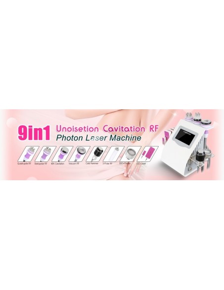 MULTIFUNÇÕES 9 EM 1 CAVITAÇÃO + RF + VACUO + LIPO + CRIO +LEDS | Virtualvantagem | VRT.001.00032