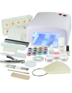 KIT  UNHAS DE GEL BRANCO + MALA CINZA +BROCA | Virtualvantagem | 2