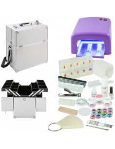 KIT  UNHAS DE GEL LILAS + MALA CINZA | Virtualvantagem |