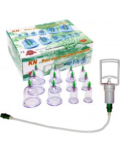 VENTOSATERAPIA – 12 COPOS DE VÁCUO COM BOMBA | Virtualvantagem | VRT.002.00100