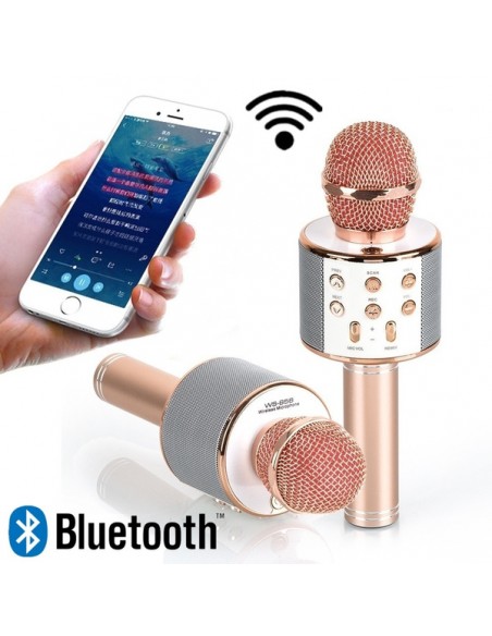 MICROFONE KARAOKE PORTÁTIL BLUETOOTH | Virtualvantagem | VRT.008.00011