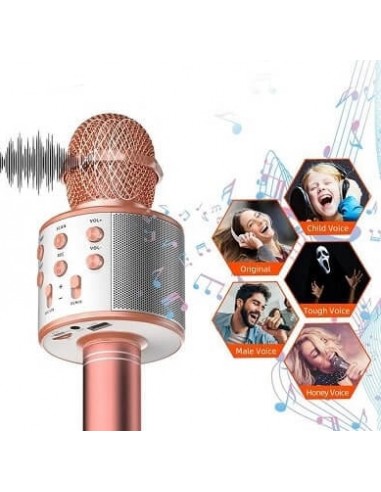 MICROFONE KARAOKE PORTÁTIL BLUETOOTH | Virtualvantagem | VRT.008.00011