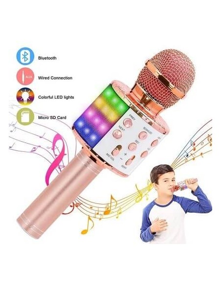 MICROFONE KARAOKE PORTÁTIL BLUETOOTH | Virtualvantagem | VRT.008.00011