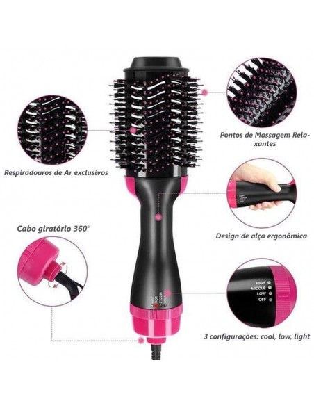 ESCOVA SECAR E ALISAR CABELO ONE STEP | Virtualvantagem | VRT.002.00112