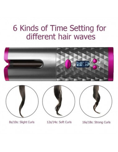 CORDLESS AUTO CURLER MODELADOR DE CARACOIS | Virtualvantagem | VRT.002.00128