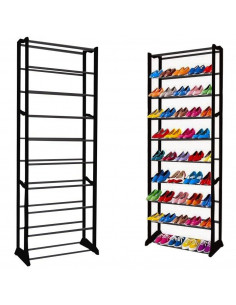 ESTANTE DE SAPATOS DE METAL 30 PARES PRETA | Virtualvantagem | VRT.007.00145