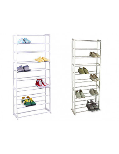 ESTANTE DE SAPATOS DE METAL 30 PARES BRANCA | Virtualvantagem | VRT.007.00145