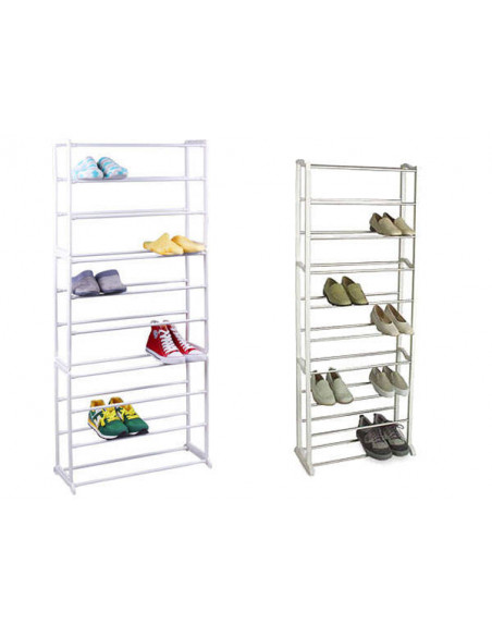 ESTANTE DE SAPATOS DE METAL 30 PARES BRANCA | Virtualvantagem | VRT.007.00145
