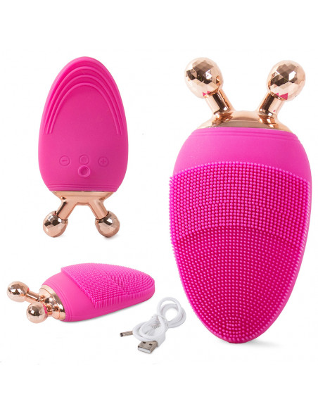 ESCOVA SONICA LIMPEZA + MASSAGEADOR 3D | Virtualvantagem | VRT.002.00147