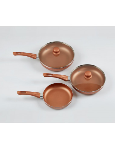 FRIGIDEIRAS DE CERAMICA 5 PEÇAS COBRE | Virtualvantagem | VRT.007.00017