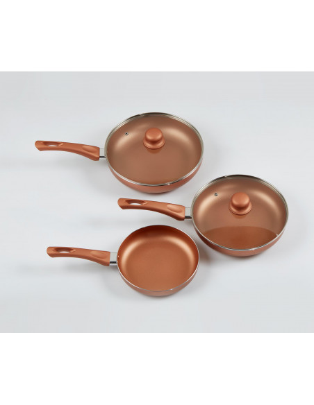 FRIGIDEIRAS DE CERAMICA 5 PEÇAS COBRE | Virtualvantagem | VRT.007.00017