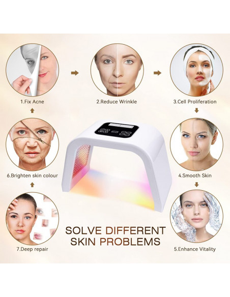 APARELHO FOTOTERAPIA DE LEDS 7 CORES | Virtualvantagem |