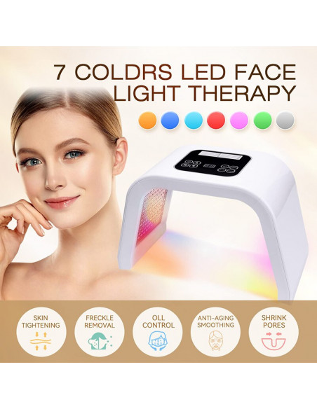 APARELHO FOTOTERAPIA DE LEDS 7 CORES | Virtualvantagem |