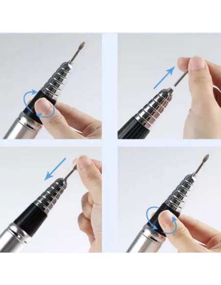 BROCA PARA UNHAS 35.000 RPM PRETA