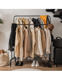 CABIDE PARA ROUPA E SAPATOS ATÉ 30 KG PRETO