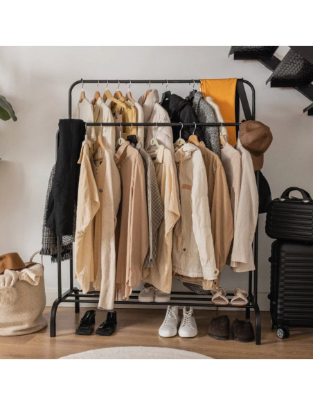 CABIDE PARA ROUPA E SAPATOS ATÉ 30 KG PRETO