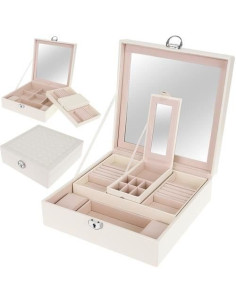 CAIXA GUARDA JOIAS GRANDE COM ESPELHO