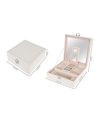 CAIXA GUARDA JOIAS GRANDE COM ESPELHO
