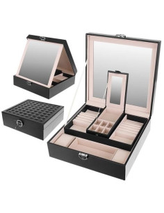 CAIXA GUARDA JOIAS GRANDE COM ESPELHO