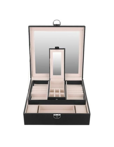 CAIXA GUARDA JOIAS GRANDE COM ESPELHO