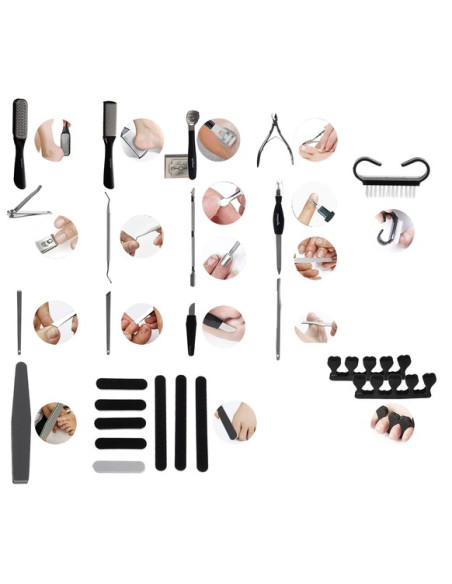CONJUNTO MANICURE E PEDICURE 31 PEÇAS