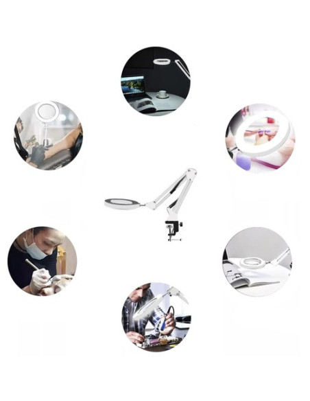 LUPA COM LUZ LED PARA ESTÉTICA