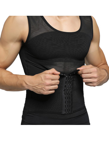 CAMISOLA REDUTORA DE BARRIGA PARA HOMEM COM CINTA