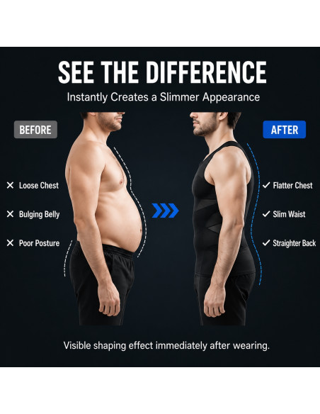 CAMISOLA MODELADORA MASCULINA PARA BARRIGA